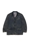 Acne Studios Single Breasted Jacket In Black/beige