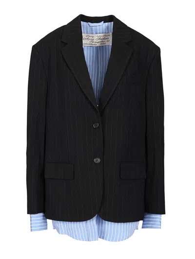 Acne Studios Single-breasted Jacket Jackets Blue
