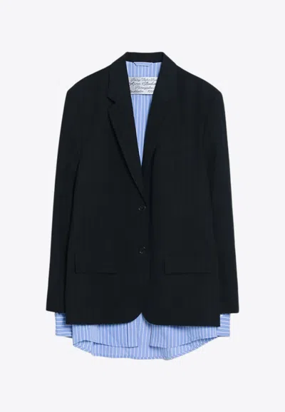 ACNE STUDIOS SINGLE-BREASTED LAYERED BLAZER