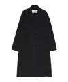Acne Studios Single Breasted Long Coat In Black