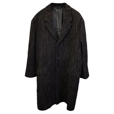 Acne Studios Single-breasted Overcoat In Black Wool