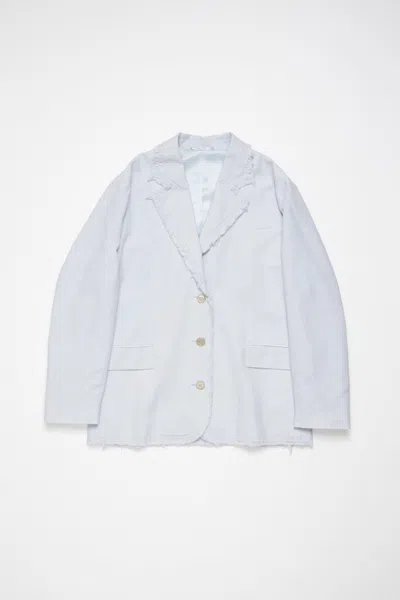 Acne Studios Single-breasted Suit Jacket - Relaxed Fit In Pale Blue
