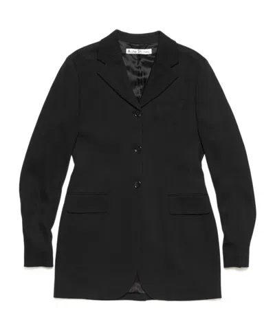 Acne Studios Single-breasted Wool-blend Blazer In Black