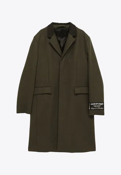 ACNE STUDIOS SINGLE-BREASTED WOOL BLEND COAT