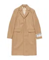 Acne Studios Single-breasted Wool Coat In Nude