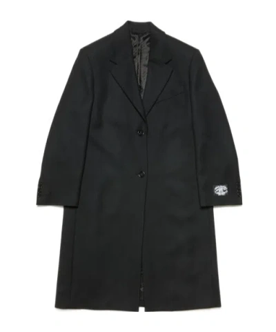 Acne Studios Single-breasted Wool Coat In Black