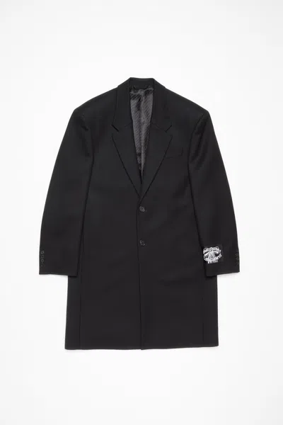Acne Studios Single-breasted Wool Coat In Black