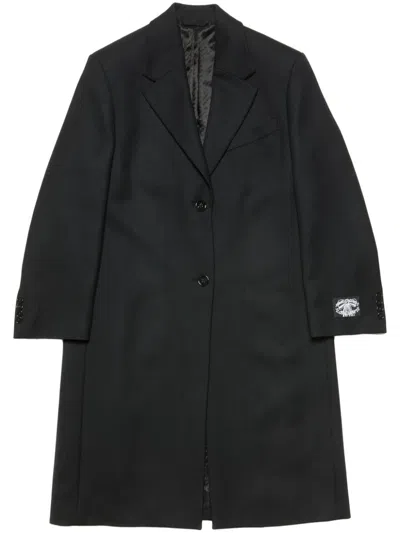 Acne Studios Single-breasted Wool Coat In Black