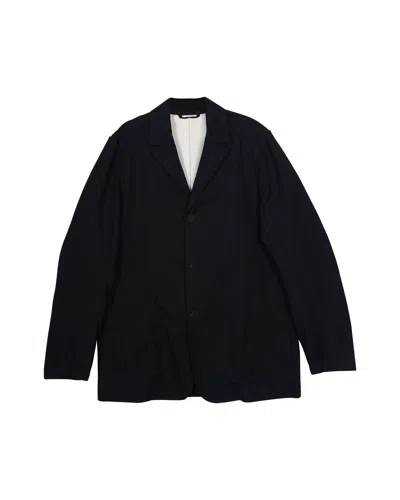Pre-owned Acne Studios Single-breasted Jacket In Navy Blue Cotton In Black