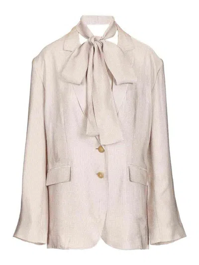 Acne Studios Single-breasted Jacket In Neutral