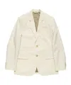 Acne Studios Single-breasted Suit Jacket In White