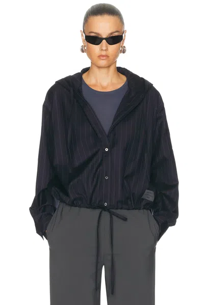 Acne Studios Sip Hooded Jacket In Navy Blue