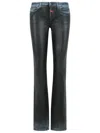 Acne Studios Slim Fit Cotton Jeans With Faded Effect In Black