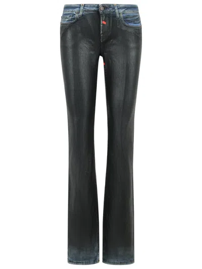 Acne Studios Slim Fit Cotton Jeans With Faded Effect In Multi