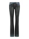 Acne Studios Slim Fit Cotton Jeans With Faded Effect In Multi