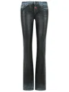 Acne Studios Slim Fit Cotton Jeans With Faded Effect In Black