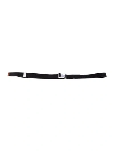 Pre-owned Acne Studios Skinny Canvas Waist Belt In Black