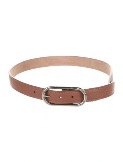 Pre-owned Acne Studios Skinny Leather Belt In Brown