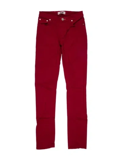 Pre-owned Acne Studios Skinny Leg Pants In Red