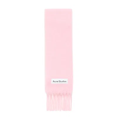 Acne Studios Skinny Mohair Scarf In Pink