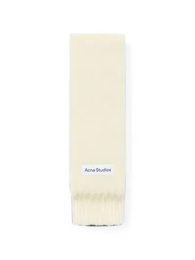 Acne Studios Skinny Mohair Scarf In White