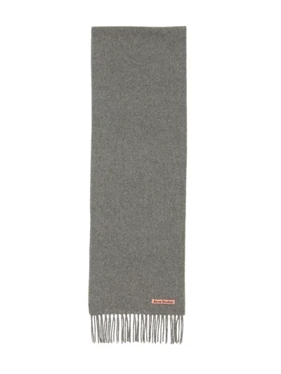 Acne Studios Skinny Scarf In Gray