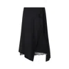 Acne Studios Asymmetric Midi Skirt In Black