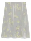 Acne Studios Layered Distressed Chiffon And Floral-print Crepe Skirt