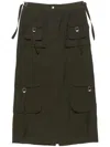 Acne Studios Women's 100% Cotton Skirt In Green