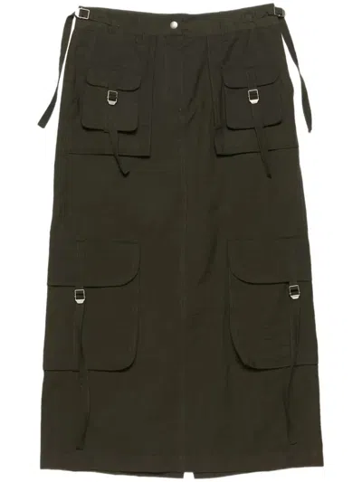 Acne Studios Women's 100% Cotton Skirt In Green