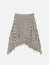 Acne Studios Asymmetrical Checked Skirt In Neutral