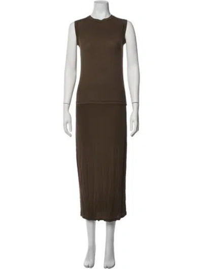 Pre-owned Acne Studios Skirt Set W/ Tags In Brown