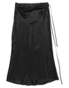 Acne Studios Black Wrap Midi Skirt In Black