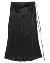 Acne Studios Black Wrap Midi Skirt In Black