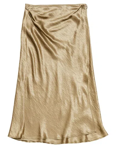Acne Studios Satin Wrap Midi Skirt In Beige