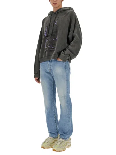 Acne Studios Skull-print Cotton Sweatshirt In Black
