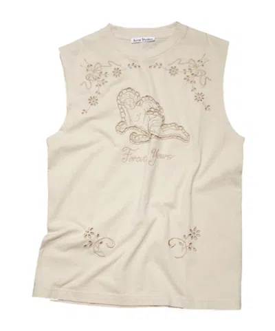 Acne Studios Sleeveless Blouse In Neutral