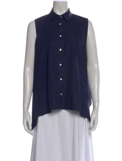 Pre-owned Acne Studios Sleeveless Button-up Top In Blue