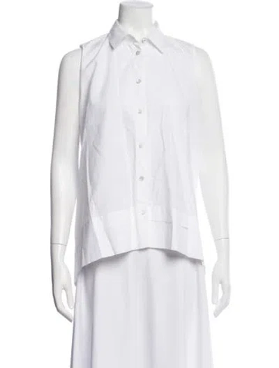 Pre-owned Acne Studios Sleeveless Button-up Top In White