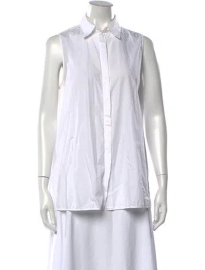 Pre-owned Acne Studios Sleeveless Button-up Top In White