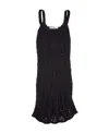 Acne Studios Sleeveless Cotton Knit Mini Dress In Black