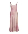 Acne Studios Womens Darma Sleeveless Satin Midi Dress Multi Pink In Pink