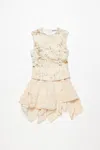Acne Studios Printed Cotton-blend Minidress In Ecru Beige