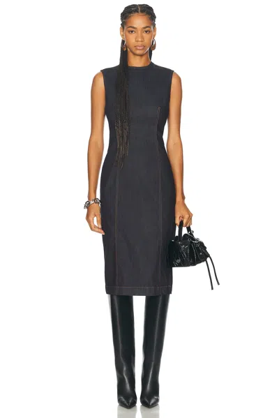 Acne Studios Denka Stretch Denim Sheath Dress In Indigo Blue
