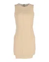 Acne Studios Sleeveless Mini Dress In Beige Wool In Beige