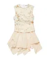 Acne Studios Printed Cotton-blend Minidress In Nude