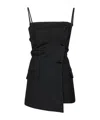 Acne Studios Black Strap Tank Top In Black