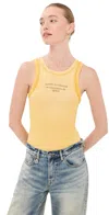 Acne Studios Sleeveless T-shirt Light Yellow In Yellow