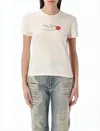 Acne Studios Slim Fit Cotton T-shirt With Iconic Lip Graphic In White