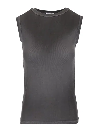 Acne Studios Slim Fit Sleeveless Top Tops Black